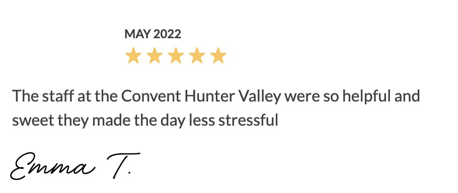 Five-star Easy Weddings review from Emma T.